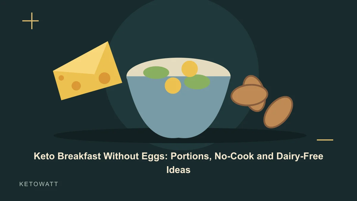 Keto Breakfast Without Eggs: Portions, No-Cook and Dairy-Free Ideas